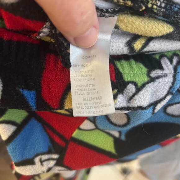 Disney Mickey Minnie Mouse Fleece PJ Set Women's Sz L Cozy Winterwear Comfy - Picture 6 of 6